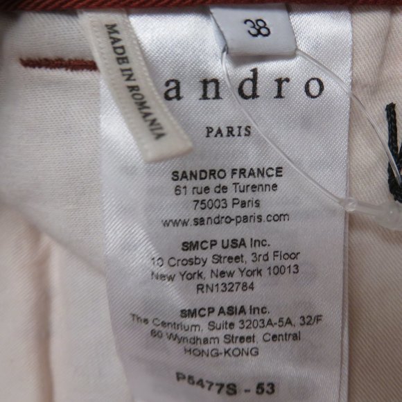 Sandro Mens Stretch Cotton Slim Fit Chino Pants - Picture 5 of 7